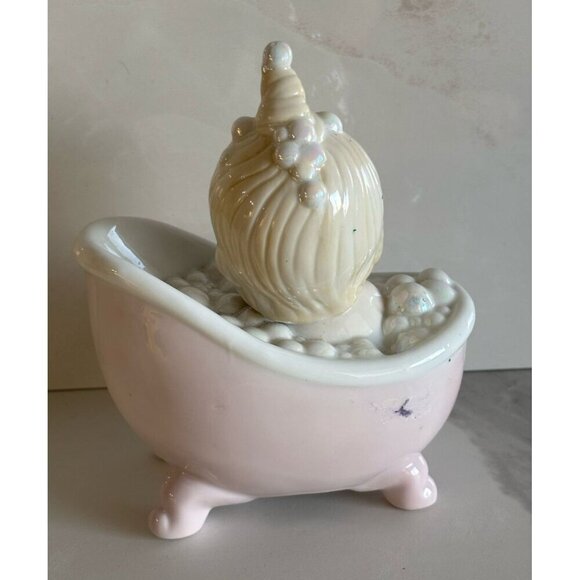Precious Moments Bath Holy Bible Porcelain Figurine He Cleansed My Soul #100277 - Picture 2 of 6